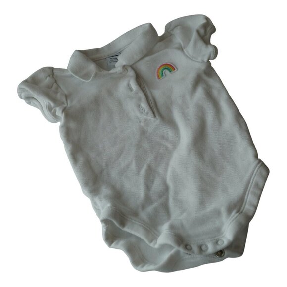 EUC Janie &‎ Jack Preppy White Polo Size 6-12M - Picture 1 of 4